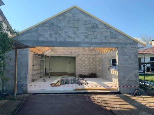Construction mur et agrandissement